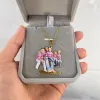 Halsketten benutzerdefinierte Foto Halskette benutzerdefinierte Bild Namenschilder Anhänger Personalisierte Halsketten für Kinder Custom Memory Schmuck für Familiengeschenke