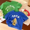 T-shirts enfants Tshirt Summer 2023 Tops pour garçons ShortSlee Girls Shirts Cartoon Enfants Blouse Baby Tees Tees Toddler Vêtements d'extérieur