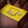 Luxe zilveren oorbellen Stud Designer sieraden voor dames diamant oors klassieke oorring met doos dangle oring f accessoires cadeau 236213d