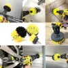 Borstar Borrborstfästet Set Power Scrubber Wash Cleaning Borst Tool Kit med förlängning för rena bilhjuldäckglasfönster