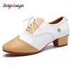 Dance Shoes Teacher Latino Morbero in pelle morbida Donne moderne tacchi quadrati professionisti 3,5/5 cm da ballo ballando Shoee