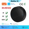 Control Tuya WiFi Universal Infrared IR RF433 Remote Control 2 in 1 Smart Home Controller for TV DVD AUD Voice Works with Alexa Google