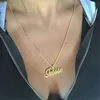 Box Gold Chain Gioielli personalizzati Nome personalizzato Nome a ciondolo Collana fatta a mano Copriva Copiati Women Men Bijoux BFF Gift276D