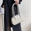 Korean Fi Women Solid Color Small Shoulder Side Bag Lady Handtassen en portemonnees 2024 Spring Retro PU Leer Bucket Bag R8VF#