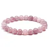 Strands Madagaskar Natural Rose Quartz Bransoletka Kobiety Dziewczęta Moda Moda ręcznie robiona siła joga leczenie energetyczne prezent biżuterii