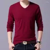 Men's Sweaters M-7XL Fashion Brand Sweater Mens V Neck Pullover Solid Slim Fit Jumpers Knitted Woolen Clothes High Quality Cashmere