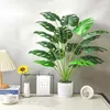 Fleurs décoratives 28 "Fake plantes grandes planches artificielles fausses plantes pour la maison intérieure du bureau à domicile décoration moderne parfaite