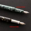 Pennor Visconti Van Gogh Starry Sky Harts Vacker Fountain Pen Studenter Smooth Writing Business Gift Harts/Metal Pen Holder