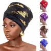 Femmes d'hiver Velvet Turban Headscarf enveloppe musulman Hijab Bonnet Cap