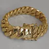 Pulsera de enlace de bordillo cubano de oro sólido de 14k de 14k Miami 8 pesado 98 7 gramos 12 mm313n