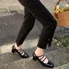 Повседневная обувь элегантная дизайн бренда Мэри Джейнс Пакет Женщины с загрязнением
