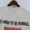 Summer Rhude Camiseta Rhude Street Trendy Slogan Carta de manga corta suelta Camiseta casual Oqcs
