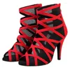 Chaussures de danse natasha sexy rouge latin féminin 10cm de haut talon professionnel soft semed top bottes moderne da