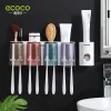 Heads ECOCO Bathroom Toothbrush Holder Bathroom Organizer Electric Toothbrush Holder Wall Bathroom Accessories Set Home Accessories