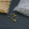 구성 요소 2000pcs/bag Real Gold Plating 금속 구슬 DIY 보석 제조 구성 요소 용 2mm 둥근 구슬