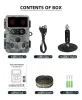 Kameror 4K WiFi Wildlife Game Trail Camera Traps med 13MP Sony Native Sensor, 850 NM LEDS, 65ft Detection Range for Hunting