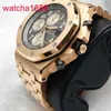 MENSE AP WRIRY Watch Royal Oak Offshore Series 42 mm Calendrier Timing Red Devil Vampire Automatic Mechanical Steel Rose Gold Fashion Men's Watch 26470OR.OO.1000OR.02