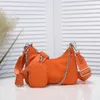 3 -stuk Nylon Bag Fashion Travel Beach Handtas Onderarm Designer Tassen Luxe Crossbody Purse Mode Koppeling Schouder Wallet Tote -kettingzakken