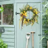 Decorative Flowers Piaol Ring Flower Decoration Door Pendant Home Wall Wreaths For Front Outside All Season