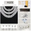 Wholesale Hip Hop Jewelry 8mm 10mm 12mm Vvs Diamond Necklace Dropshipping Silver Iced Out Cuban Link Moissanite Chain