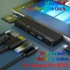 マイクロソフトアクセサリー用ハブMST Surface Pro 9 Hub Dual USBC Thunderbolt 4 Surface Pro 8ドッキングステーションHDMI Surface Dock Pro X