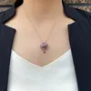 Ketten Luxus modische Kristallblume Halskette Bunte Zirkon ästhetische Anhänger romantischer schöner Schmuck für Frauen Mädchen