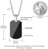 Necklaces U7 Men Women Customized Message Mantra Pendant Personalized Carbon Fiber Mirror Polished Military Dog Tag Necklace