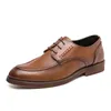 Casual schoenen Men Leather Oxford Veter-up Business Men's Flats Italiaans Design Mans Leisure Derby Footwear Big Size 38-47