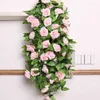 Fleurs décoratives vigne de fleur de rose artificielle idéale pour les mariages et les fêtes - vendoir de mariage délicat artisanat