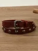 Ins Style Celebrity Matching Women's Belt, Bunk Style Rivet Belt, Women's Style Metal Rivet Pants Belt 240315