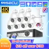 Control Misecu 8CH 4K 5MP PTZ POE Security Camera System Human Detect 8MP Smart Auto Tracking NVR CCTV Outdoor Surveillance Set H.265