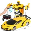 Robot trasformazione auto auto 1:18 deformazione rc giocattolo auto a induzione gesto rilevare modelli di auto controlla