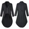 Men's Trench Coats Medieval Victorian Jackets Gothic Steampunk Gentleman Tailcoat Lapel Overcoat Cosplay Windbreaker For Man