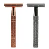 Shavers maschile shavingwomens rimozione per capelli 10 rasatura manuale rasoio in oro rosa classico rasoio di sicurezza a doppio bordo per uomini