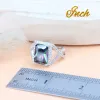 Strängar Natural 925 Silver Brdal smycken Set Magic Rainbow Zircon Earnings Armband Ring Pendant Necklace Wedding SMEE sach Set för kvinnor