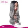 Designer Wigs Human Hair for Women Long Curly Womens Wig Band Band Grad Grey Grey Grey Grey Wave Long