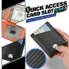 Wallets Ultrathin Men's Wallet Money Clip Carbon Fiber Card Holder Wallet RFID Slim Money Clips Money Bags Cover Cartera Hombre