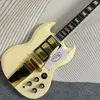 Cream yellow color G-400 high quality SG electric guitar gold hardware small pickup guard in stock free shipping right