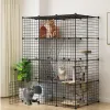 Клетки DIY PET CAGE CAGE Большой крытый большой внутренний дом на открытом воздухе большой кошачий дом вилла многодверь