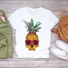 Women's T Shirts Women 2024 Summer Pineapple Funny 90-talet Kvinnor Grafisk kvinnlig tee t-shirt Söt söt fruktkamisor t-shirts toppskjorta