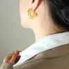 Andere Tosoko roestvrijstalen sieraden geometrische U-vormige overdreven oorbellen dames mode zware oorbellen bsf699 240419