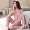 Vêtements de nuit pour femmes pyjamas coton pijama 2pcs set linge lidgegown for dames pijamas mujer home vêtements pydans pur pyjamas