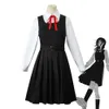 Anime Costumes Anime Chainsaw Man Cosplay Mitaka Asa Come Dress Black Red Tiew Kobiet Kobiety Hallown Cosplay dla dziewcząt Y240422