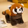 CUDIONS Raccoon Wild Forest Animal Doll Plush Toy fylld röd panda som sitter