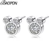 Presents Silver Color Fine Stud Earrings Sparkling Earrings For Women Kids Girls Fashion Jewelry2940