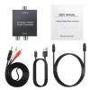 Converter Analog para Digital Audio Converter R/L RCA 3,5mm Aux to Digital Coaxial Toslink Optical Audio Adapter para PS3 Xbox