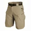 Pantaloni da uomo pantaloncini tattici maschili con pantaloncini watercargo resistente casual derati per trekking esterno y240422