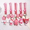 لطيف الوردي ساكورا الأنيمي سلسلة مفاتيح اليابانية جملة لعبة القلادة جديدة لطيفة الكارتون مفتاح سلسلة مفاتيح