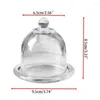 Decorative Plates Transparent Dessert Storage Stand Creative Easy To Use With Lid Cake Serving Tray Glass Craft Table Ornaments Kitchen