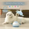 Toys électrique chat jouet usb charge 360 rotation interactive puzzle Intelligent animal Cat taasting plume chat fournit accessoires